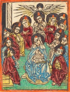 Helligåndens nedstigning, 14801490. af Unbekannt