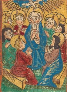 Helligåndens nedstigning, ca. 1490. af Unbekannt