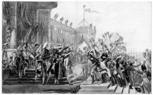 The Distribution of the Eagle Standards, 5. december 1804, 1808-1810, 1900 af Unbekannt