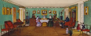 Tegnestuen i grev Josef August Ilinskys hus i Romaniv, 1834 af Unbekannt