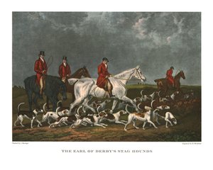 The Earl of Derbys Stag Hounds, begyndelsen af det 19. århundrede, c1955. af Unbekannt