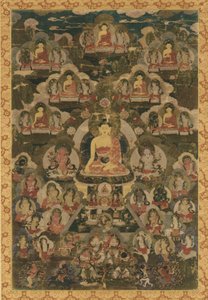 De otte medicinbuddhaer, 1700-tallet. af Unbekannt