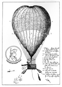 Den Enterprising Lunardis Grand Air Balloon, 1784 af Unbekannt