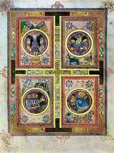 De evangeliske symboler, 800 e.Kr., 20. århundrede af Unbekannt