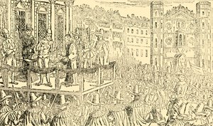 Henrettelsen af Charles I. i Whitehall, 30. januar 1649, c1930. af Unbekannt