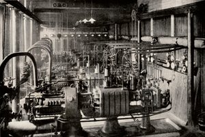 Den første Parsons turbo-elektriske generatorstation, c1916 af Unbekannt