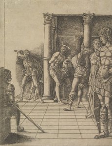 Flagelleringen, med fortovet, ca. 1475-80. af Unbekannt