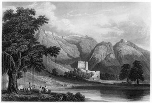 Bowrie-fæstningen, Rajpootana, Indien, c1860 af Unbekannt
