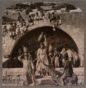 The Fountain of the Virgin, Nazareth, c1900 af Unbekannt