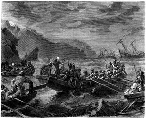 Frankerne krydser det rasende hav, 1882-1884 af Unbekannt