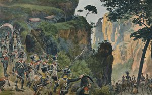 Den franske hær i bjergene i Portugal, 1896 af Unbekannt