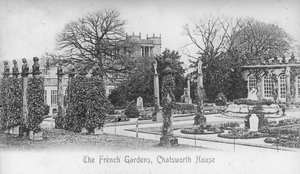 The French Gardens, Chatsworth House, Derbyshire, slutningen af det 19. eller begyndelsen af det 20. århundrede af Unbekannt