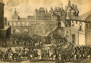 Franskmændene går ind i byen Moskva, september 1812, 1921. af Unbekannt