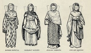 The Gallery of British Costume: The Dress of Danes & Later Anglo-Saxons, c1934 af Unbekannt