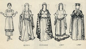 The Gallery of British Costume: Types of Dress in Early Plantagenet Times, c1934 af Unbekannt