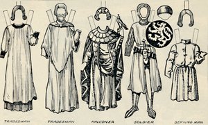 Die Galerie der britischen Kostüme: Was Männer und Frauen in der Zeit von Heinrich III. trugen, um 1934