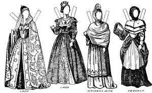 The Gallery of English Costume: Nogle af kjolerne båret i William IIIs tid, c1934 af Unbekannt