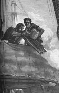 Gatling Gun som brugt i den britiske flåde, c1880 af Unbekannt