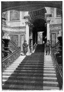 The Grand Staircase, Buckingham Palace, London, 1900 af Unbekannt