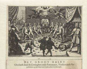 Den store europæiske krigsballet, ca. 1643. af Unbekannt
