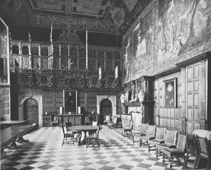 The Great Hall, Hatfield House, Hatfield, Hertfordshire, 1894. af Unbekannt