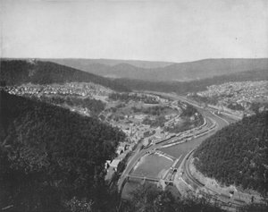 The Great Loop at Mauch Chunk, 1800-tallet af Unbekannt