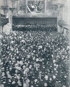 Det store rekrutteringsmøde i London Guildhall, 1914 af Unbekannt