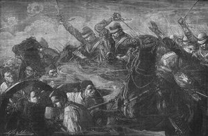 The Guards Charging the Guns at Kassassin, c1882 af Unbekannt