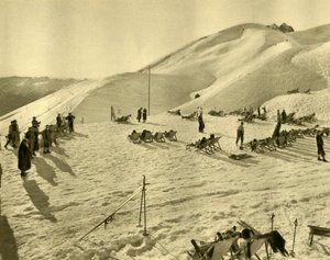 Hafelekarbahn-skiliften, Innsbruck, Tyrol, Østrig, c1935. af Unbekannt