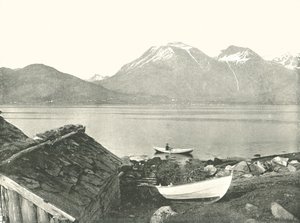Hardangerfjorden ved Rosendal, Norge, 1895. af Unbekannt