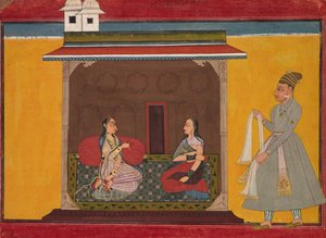 Heltinden der er trofast elsket: Blad fra en Rasamanjari, ca. 1710. af Unbekannt