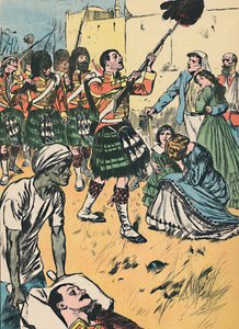 The Highlanders Entering Lucknow, c1907 af Unbekannt