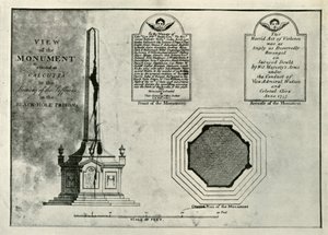 Holwell-monumentet, c1820, 1925. af Unbekannt