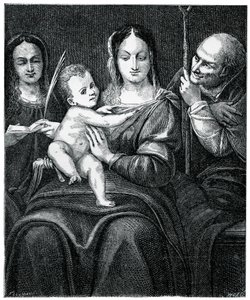 Den hellige familie med den hellige Catherine, 1769, 1870 af Unbekannt