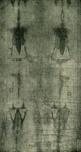 The Holy Shroud - Aftryk af kroppen set bagfra, 1902. af Unbekannt