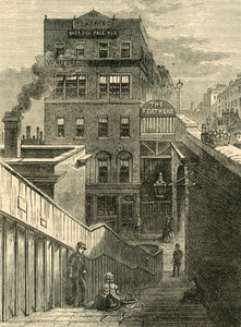 Husene i Waterloo Bridge Road, c1878. af Unbekannt