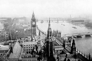 The Houses of Parliament, set fra Victoria Tower, Westminster, London, c1905 af Unbekannt