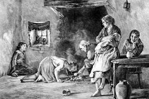 Den irske hungersnød, 1845-1849, 1900 af Unbekannt