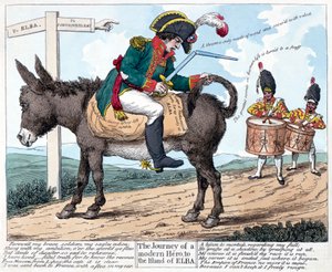 En moderne helts rejse til øen Elba, 1814. af Unbekannt