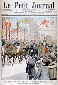 Kongen og Dronningen af Italien i Frankrig, 1903 af Unbekannt