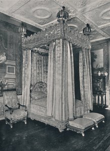 The Kings Bedroom på Knole. Sengeplads lavet til James I, 1928 af Unbekannt