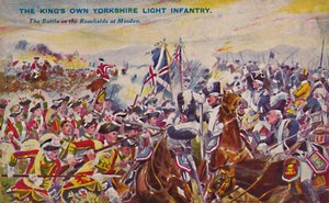Kings Own Yorkshire Light Infantry. Slaget i Rosemarkerne ved Minden, 1759, 1939 af Unbekannt