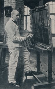 Den afdøde Gaston La Touche i sit studie, c1913. af Unbekannt