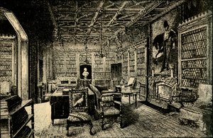 Biblioteket i Abbotsford, 1882. af Unbekannt