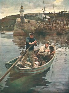 Fyrtårnet Newlyn, Cornwall, 1893, c1902. af Unbekannt