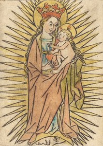 Madonnaen og barnet med en pære, ca. 14401460. af Unbekannt