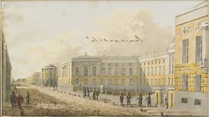Moskva-universitetet i Mokhovaya-gaden, begyndelsen af det 19. århundrede. af Unbekannt