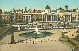 National Gallery og Trafalgar Square, London, c1910. af Unbekannt