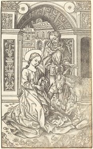 Fødselen, ca. 1500. af Unbekannt