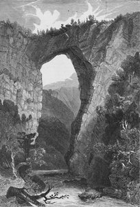 The Natural Bridge, Virginia, 1883 af Unbekannt